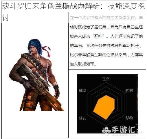 魂斗罗归来角色兰斯战力解析：技能深度探讨